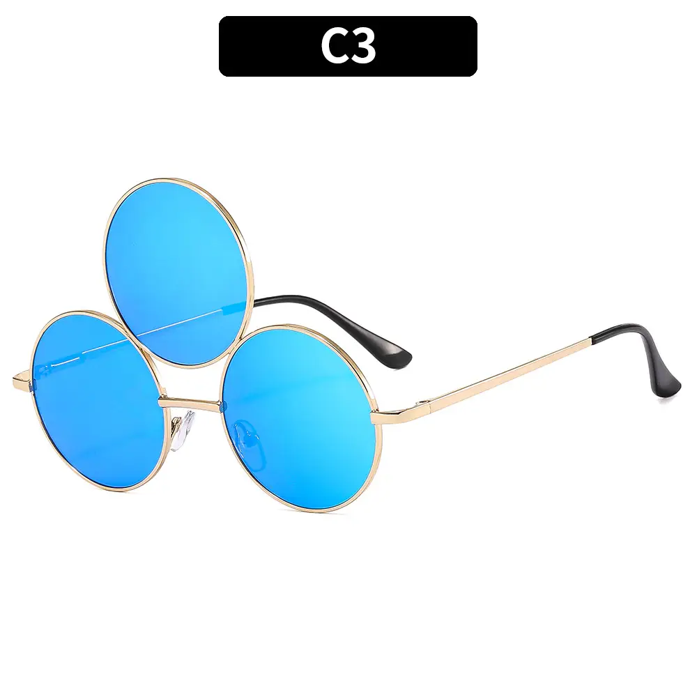 Punk Sunglasses Cross-Border 3-Circle One Piece - Image 3