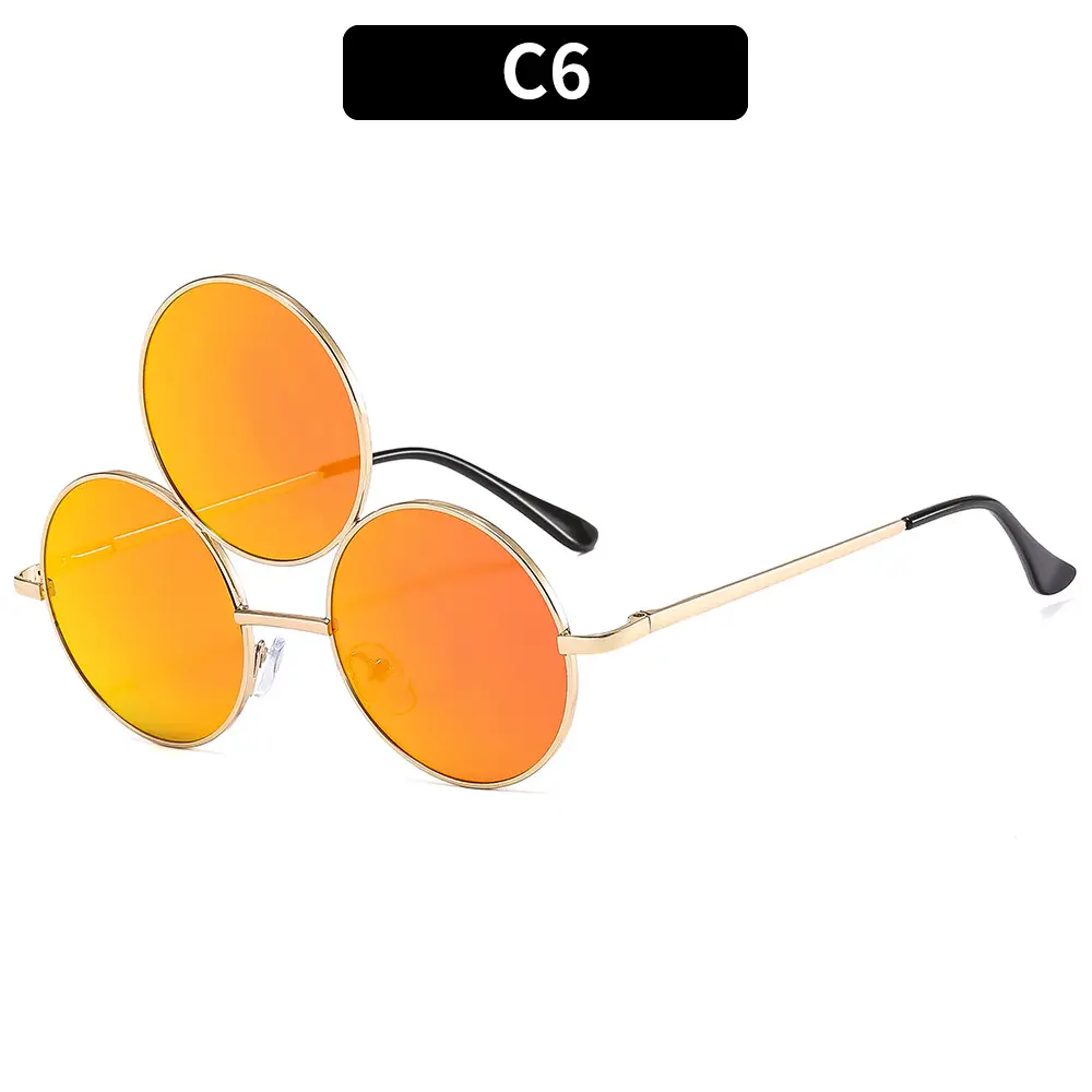 Punk Sunglasses Cross-Border 3-Circle One Piece - Image 6