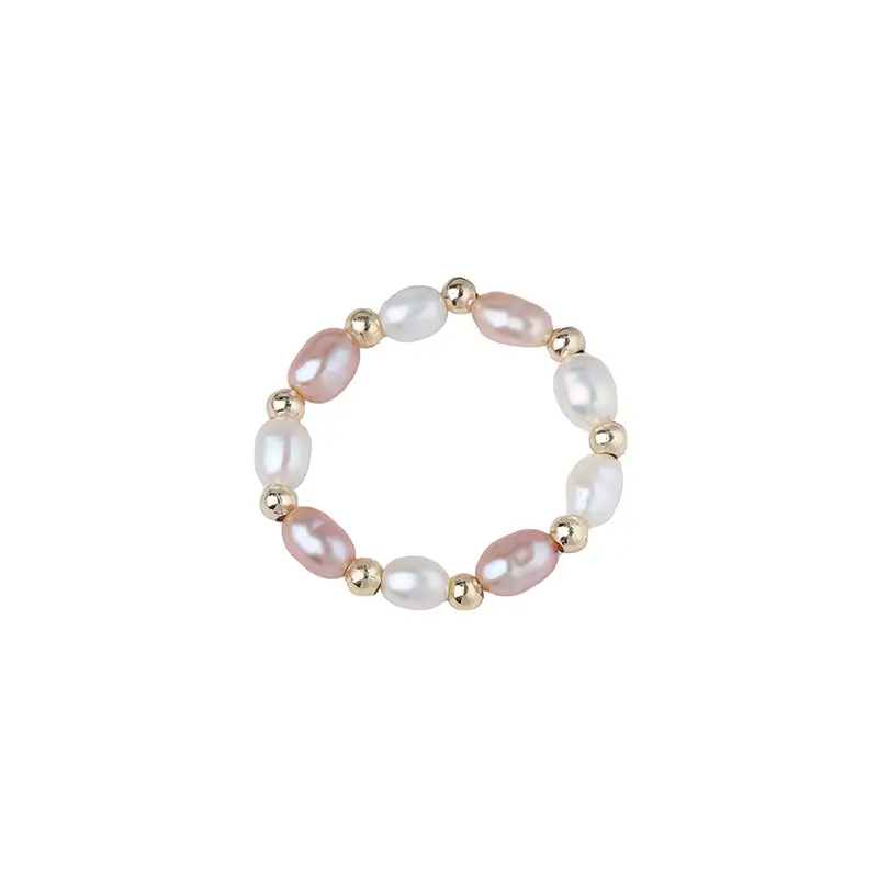 14K Gold-Filled Pearl Bracelet Set for Women