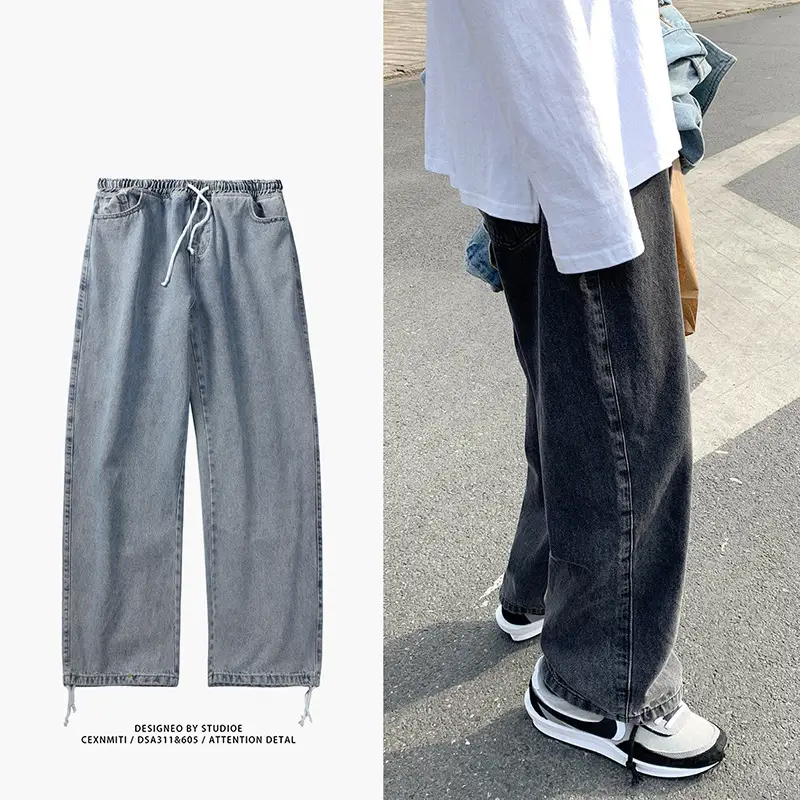 Fatty Japanese Style Loose Fit Jeans Men Large - Image 4