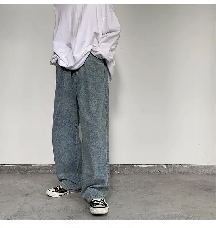Fatty Japanese Style Loose Fit Jeans Men Large — feature 35