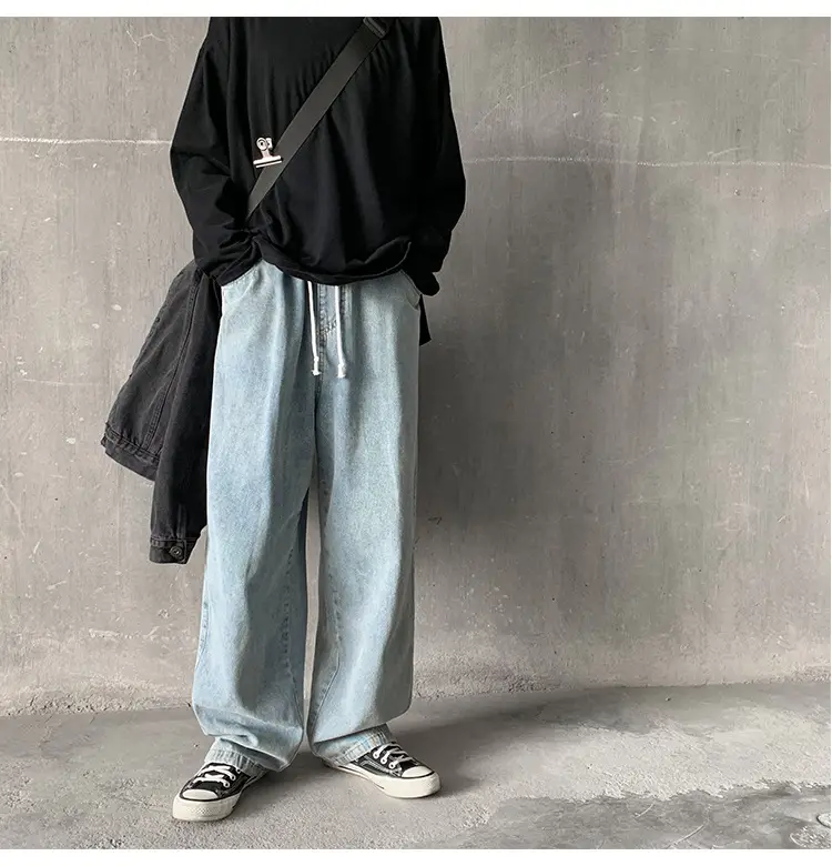 Fatty Japanese Style Loose Fit Jeans Men Large — feature 38