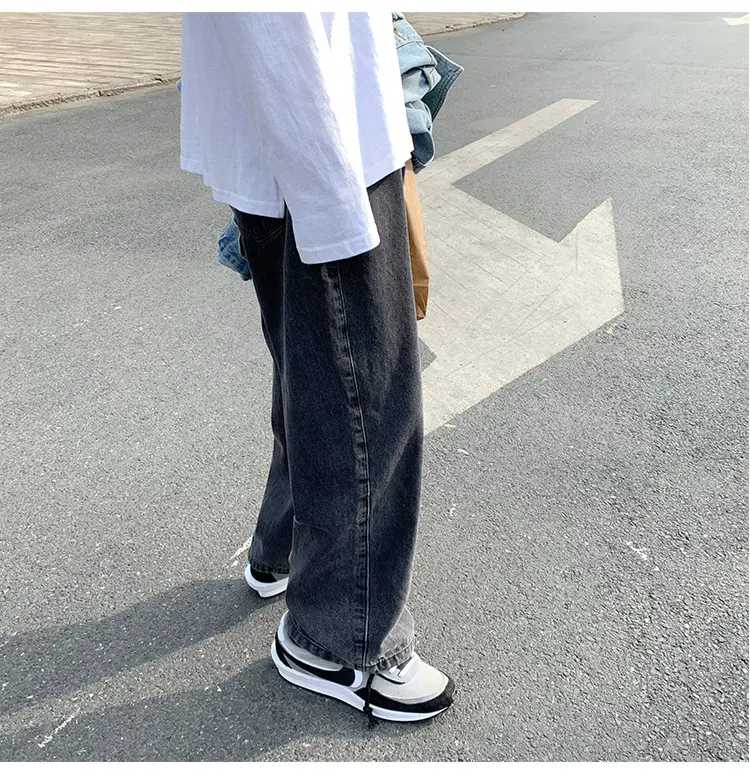 Fatty Japanese Style Loose Fit Jeans Men Large — feature 45