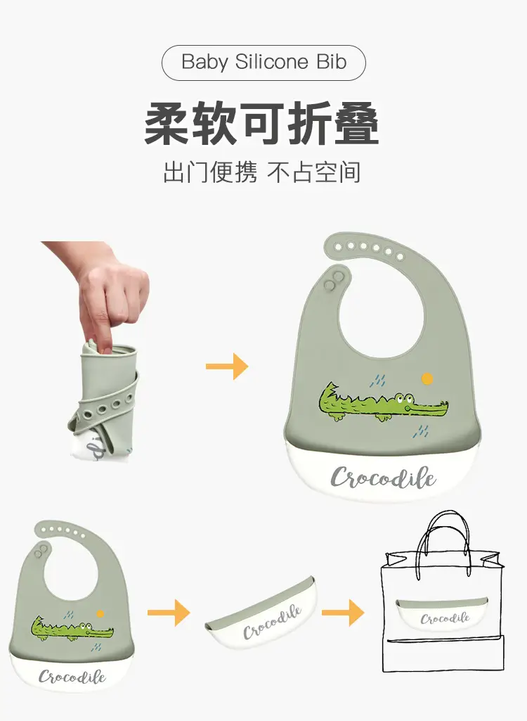 New Baby Cartoon Silicone Bib Oil-Proof — feature 12