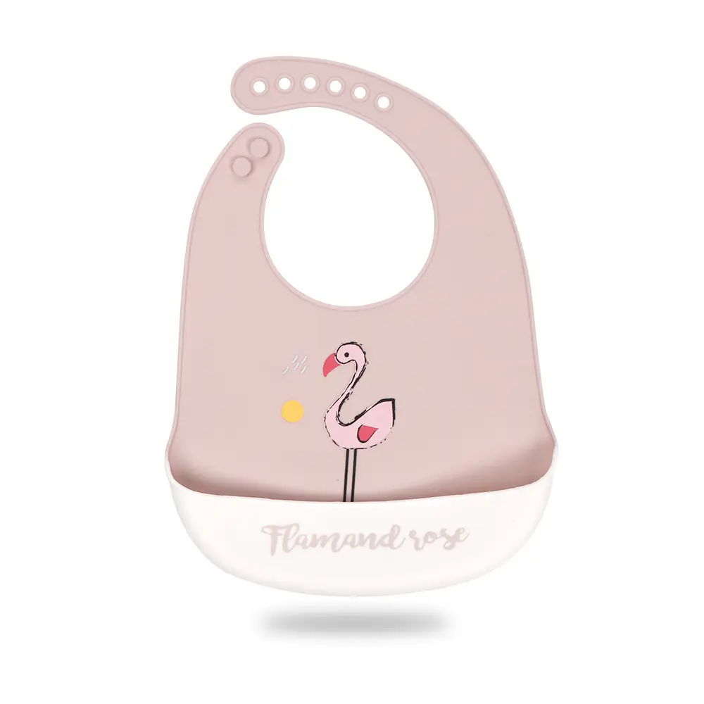 New Baby Cartoon Silicone Bib Oil-Proof
