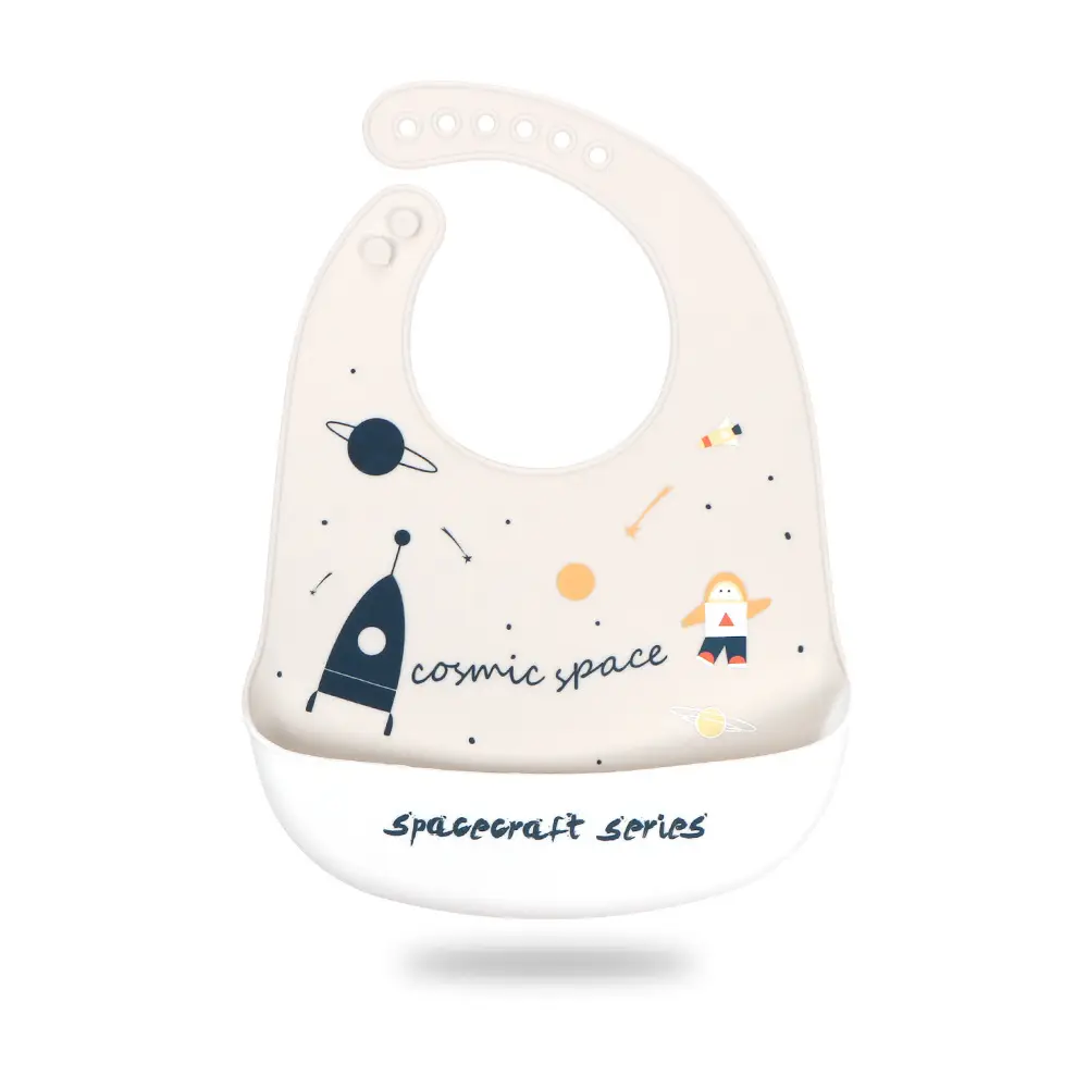 New Baby Cartoon Silicone Bib Oil-Proof