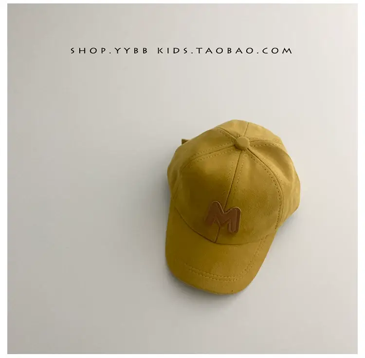 2022 Korean Kids Cap Tan Baby Letter Suede Warm — feature 14