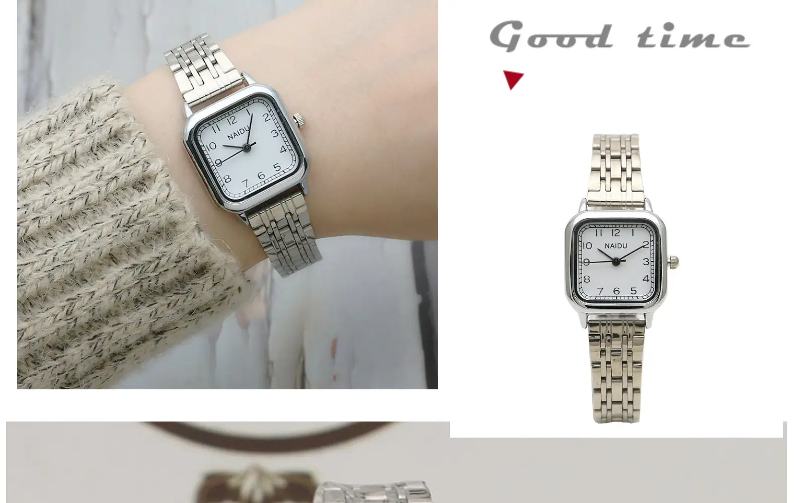 Literary Student Square Steel Band Quartz Watch Stainless Steel Band Fashionable Girls Watch Forest Square Watch Ladies Watch — feature 10