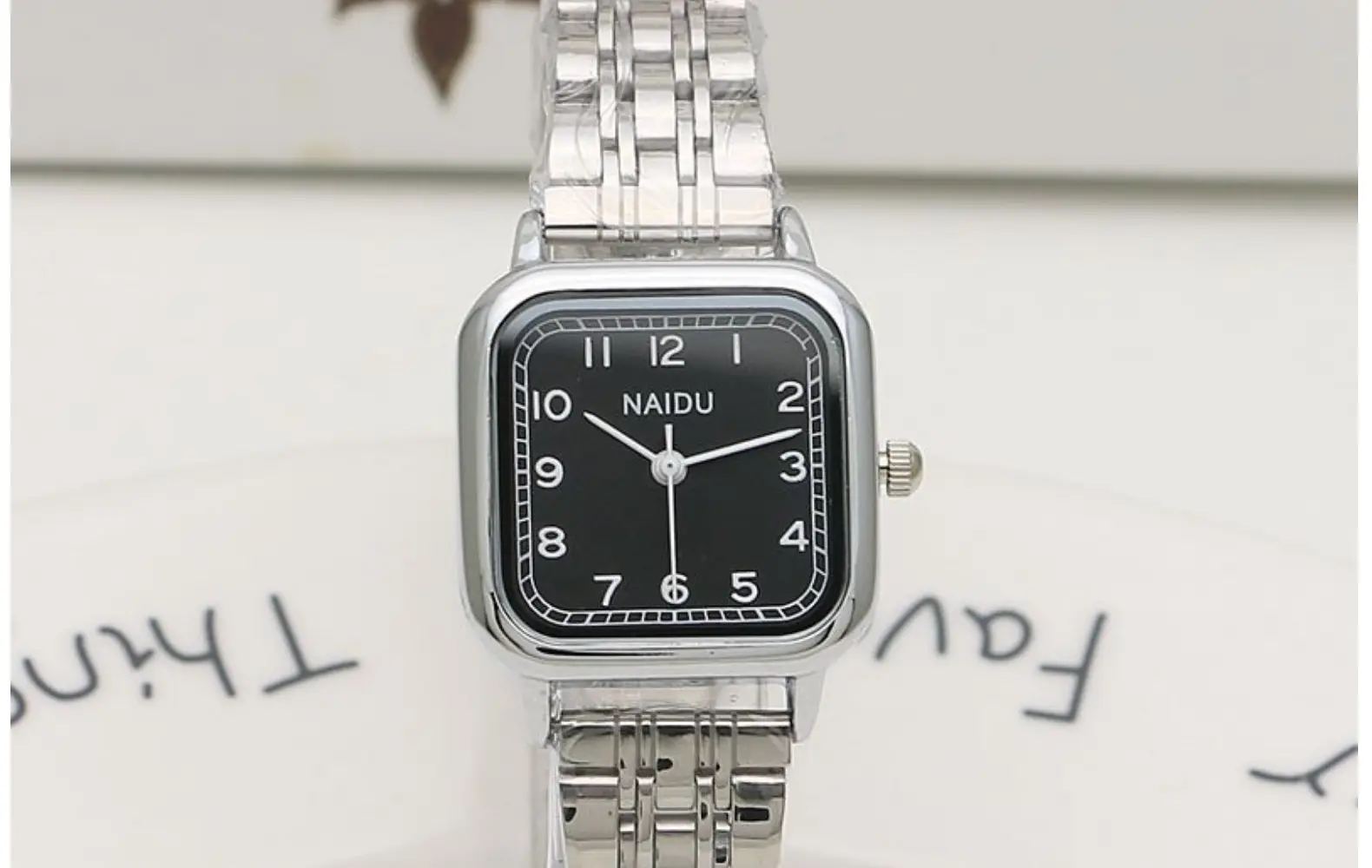 Literary Student Square Steel Band Quartz Watch Stainless Steel Band Fashionable Girls Watch Forest Square Watch Ladies Watch — feature 11