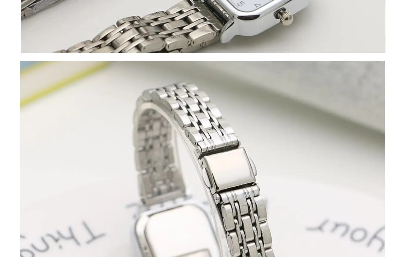 Literary Student Square Steel Band Quartz Watch Stainless Steel Band Fashionable Girls Watch Forest Square Watch Ladies Watch — feature 18