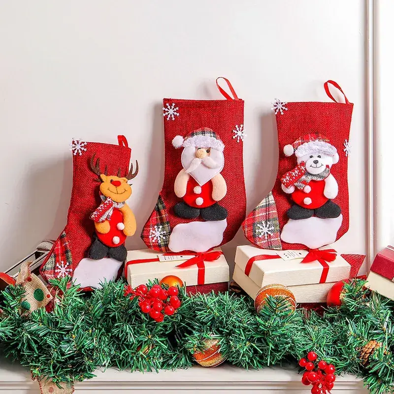 Yihong Christmas Candy Bags Large Santa Snowman Decorations - Image 6