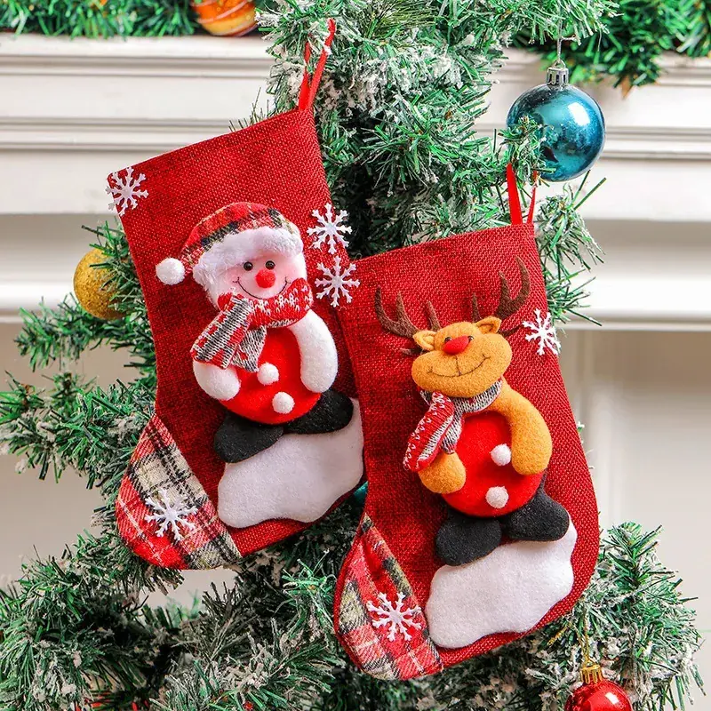 Yihong Christmas Candy Bags Large Santa Snowman Decorations - Image 7