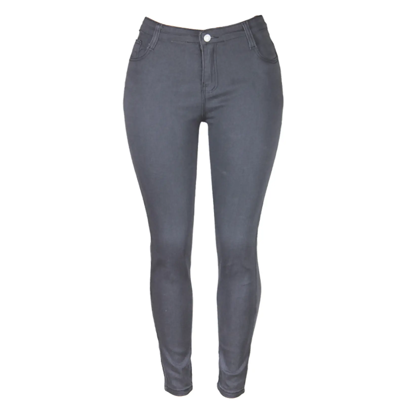 Women Slim Fit Light Blue Denim Pants - Image 8