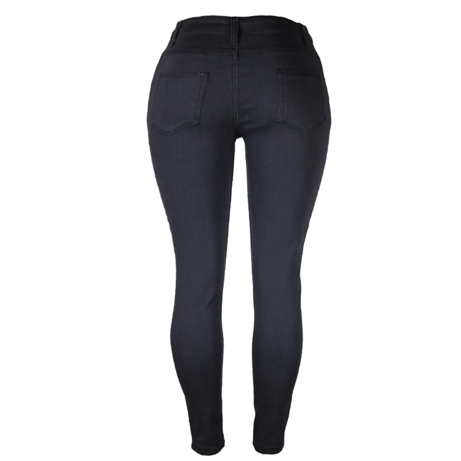 Women Slim Fit Light Blue Denim Pants - Image 9