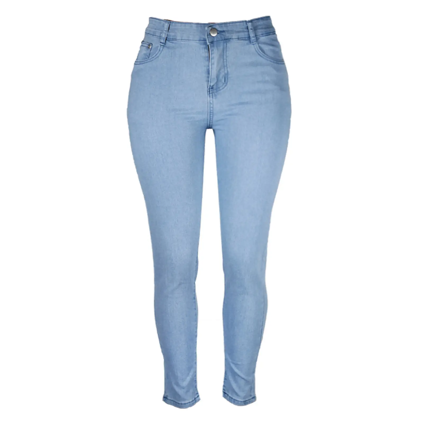 Women Slim Fit Light Blue Denim Pants — feature 15