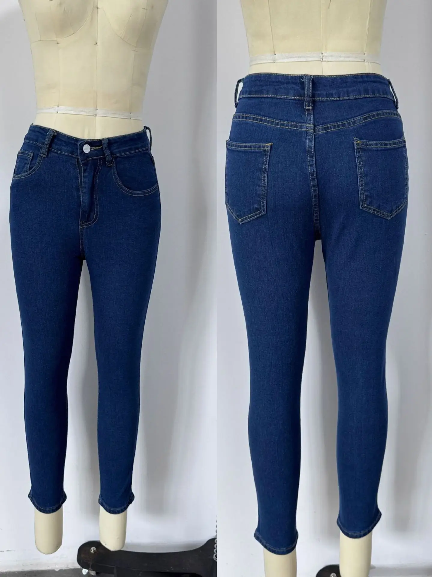 Women Slim Fit Light Blue Denim Pants — feature 4