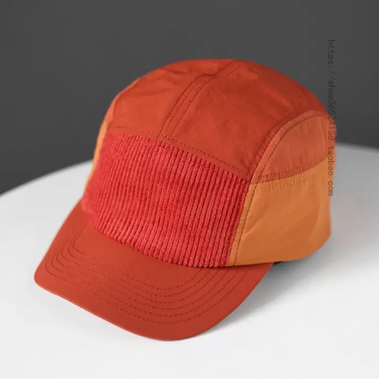 Vintage Orange Corduroy Cap for Men - Image 6