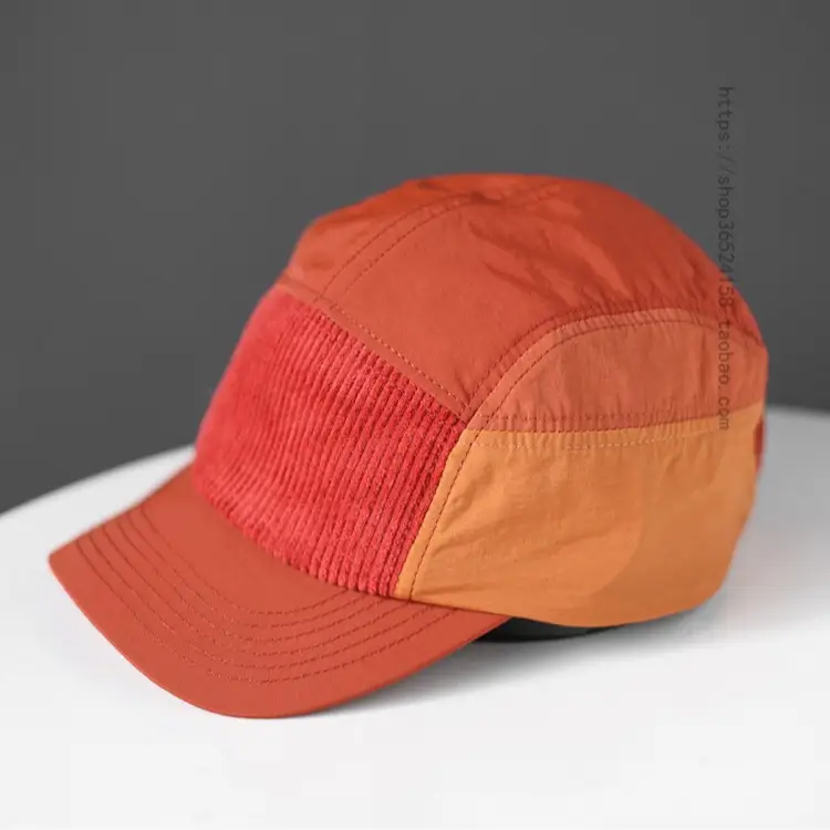 Vintage Orange Corduroy Cap for Men - Image 9
