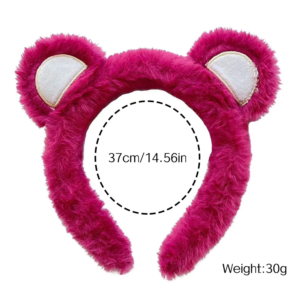 Plush Frog Hairband Pink Heart Design