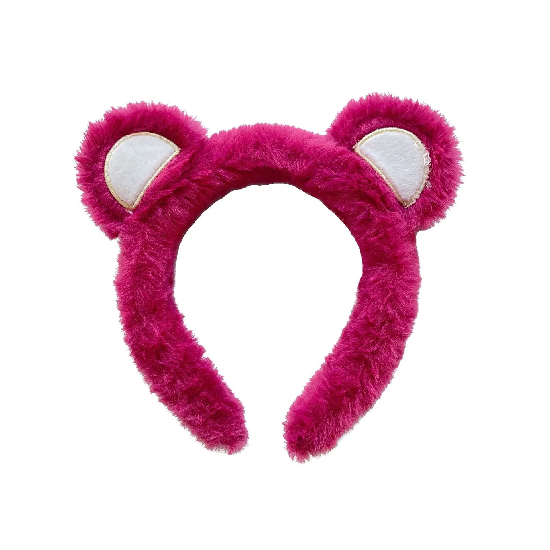 Plush Frog Hairband Pink Heart Design