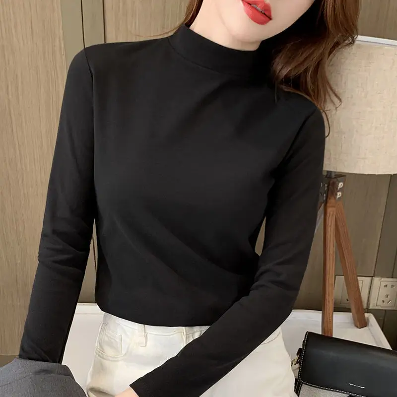 Women Velvet Collar Shirt Yellow Long Sleeve Winter Warm — feature 8