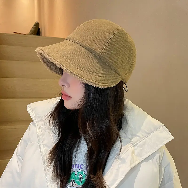 Women Winter Fleece Fisherman Hat Peaked Cap Warm 2022 - Image 3