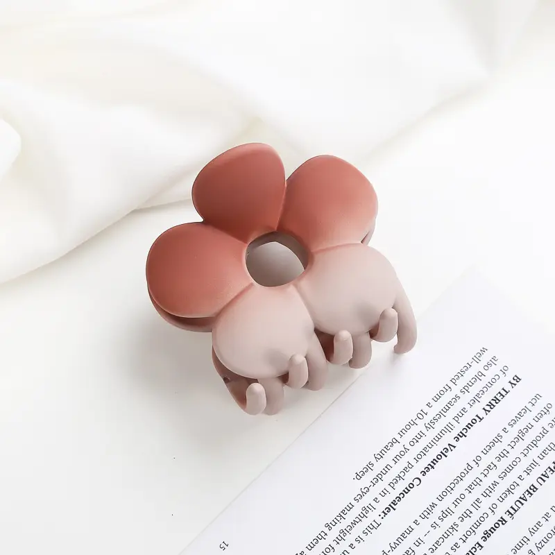 South Korea Fat Flower Hairpin Clips Winter Gradient - Image 2
