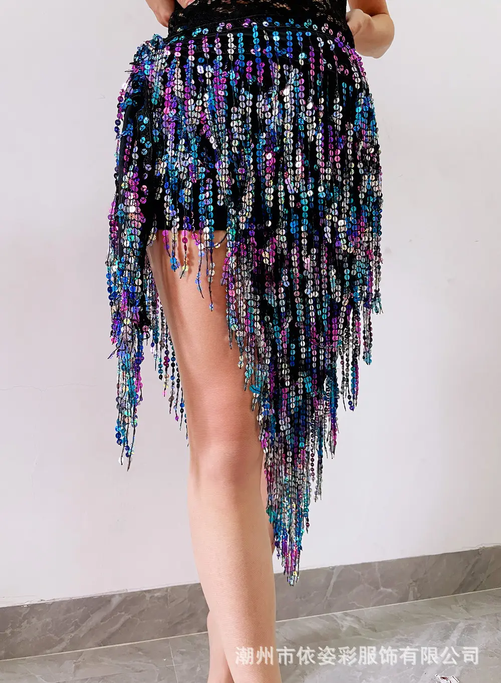 2023 Belly Dance Dress with Sequin Tassels & Waist Chain - Image 5