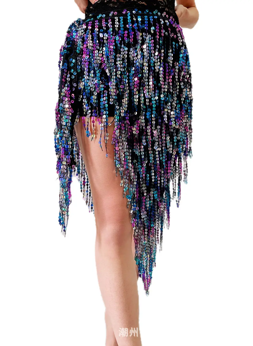 2023 Belly Dance Dress with Sequin Tassels & Waist Chain - Image 6