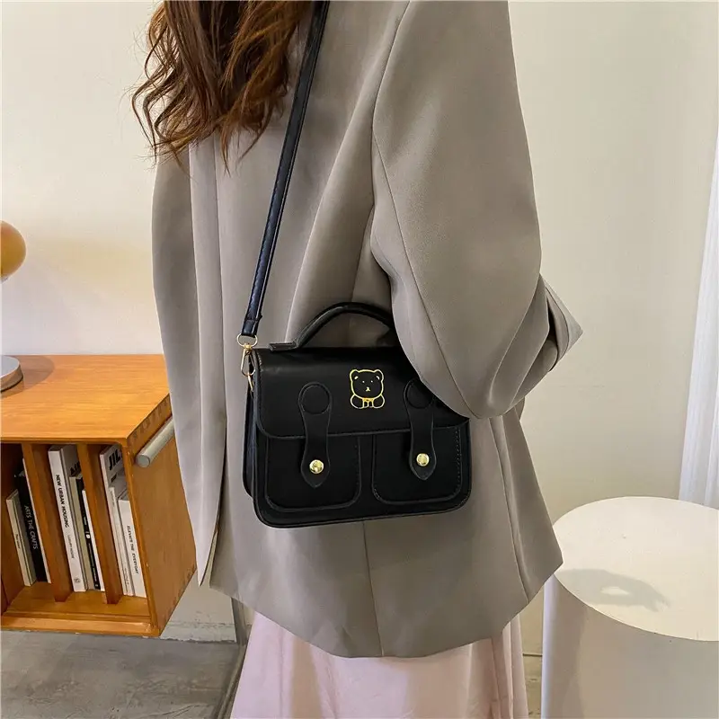 Retro Cambridge Mini Shoulder Bag Brown PU New Autumn Winter - Image 9