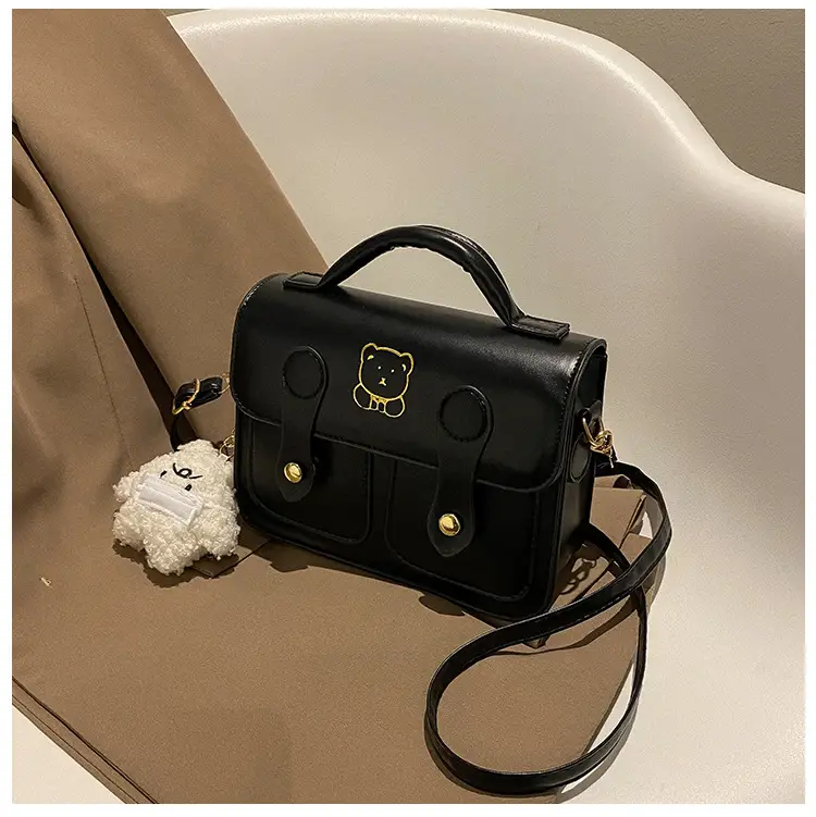 Retro Cambridge Mini Shoulder Bag Brown PU New Autumn Winter - Image 4