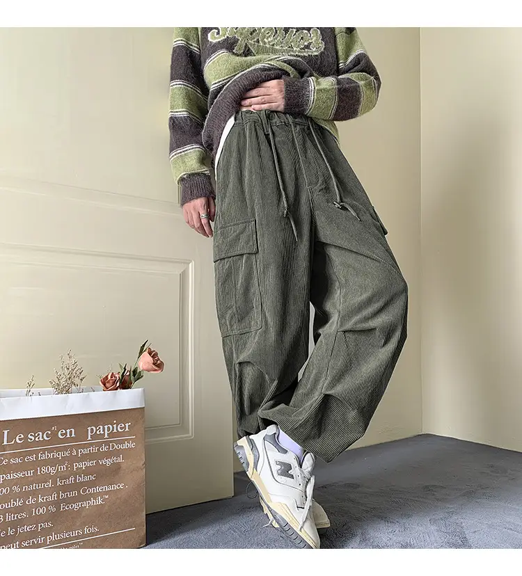 Men's Fleece Lined Overalls Large Winter Autumn Pants — feature 11