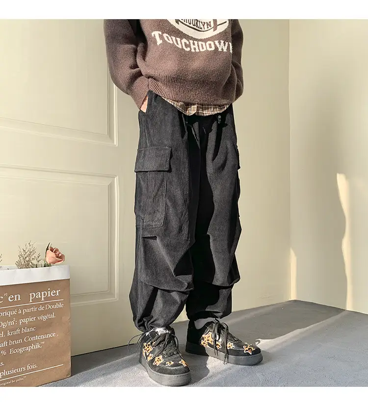 Men's Fleece Lined Overalls Large Winter Autumn Pants — feature 14