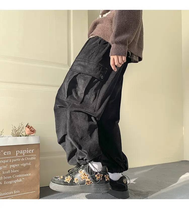 Men's Fleece Lined Overalls Large Winter Autumn Pants — feature 15