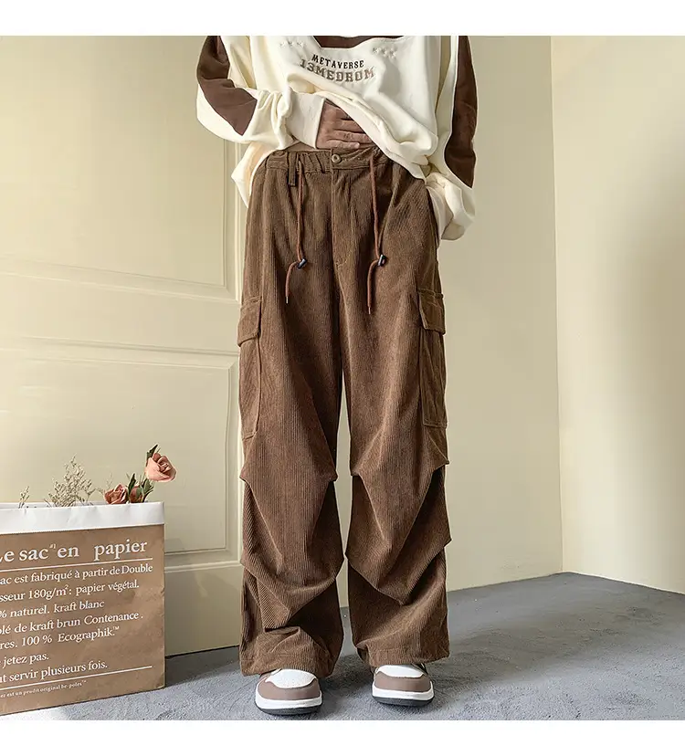 Men's Fleece Lined Overalls Large Winter Autumn Pants — feature 3