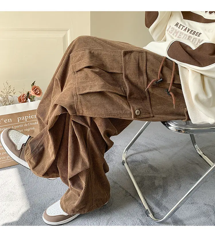Men's Fleece Lined Overalls Large Winter Autumn Pants — feature 4