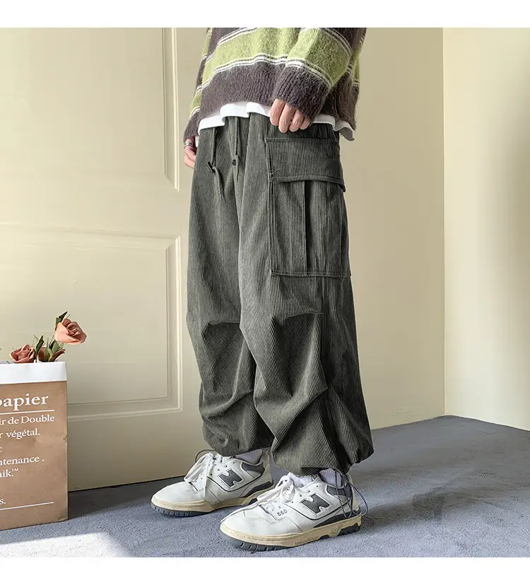Men's Fleece Lined Overalls Large Winter Autumn Pants — feature 9