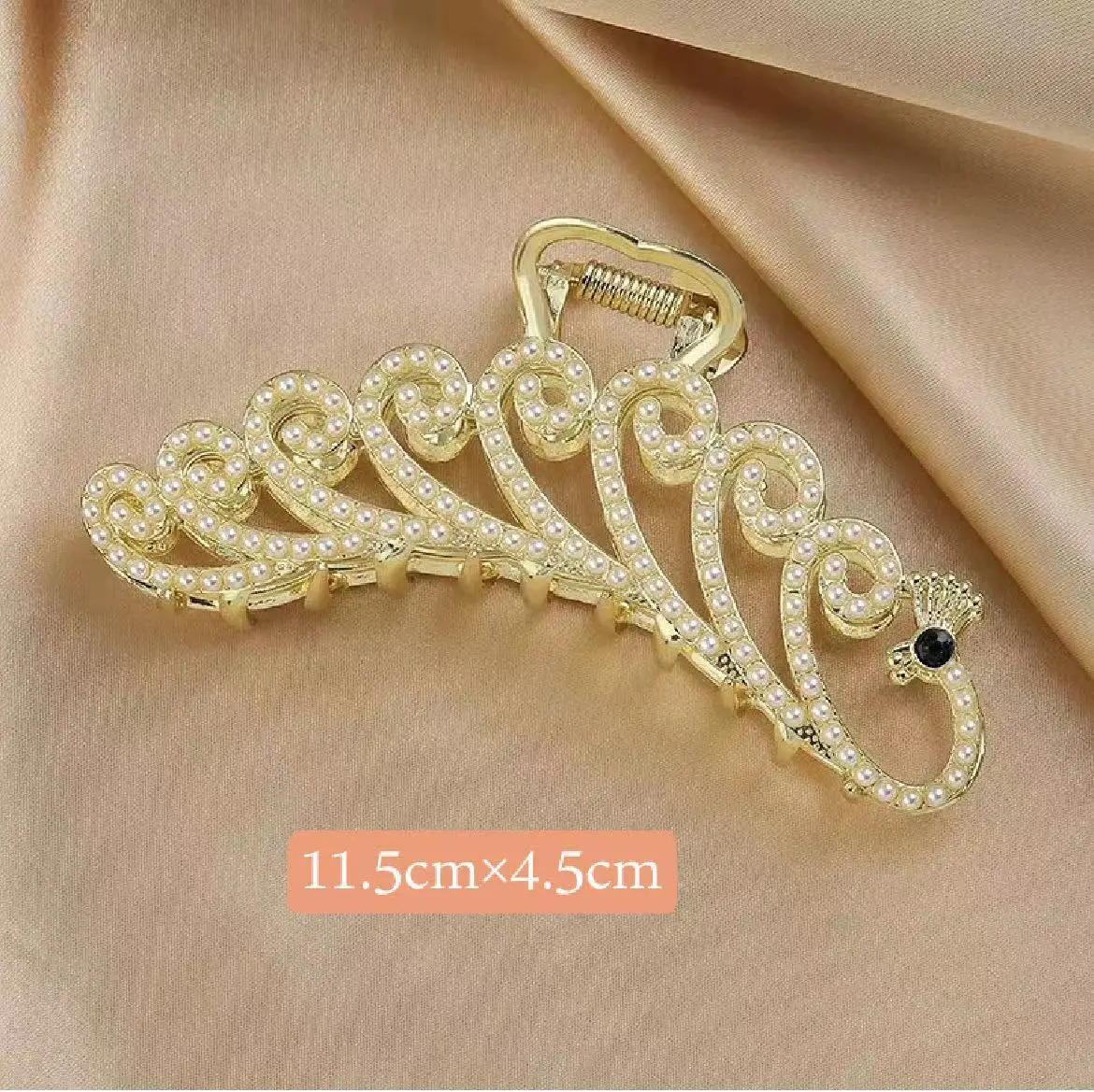 Women's Large Shark Clip Hair Clip Brown - Image 33