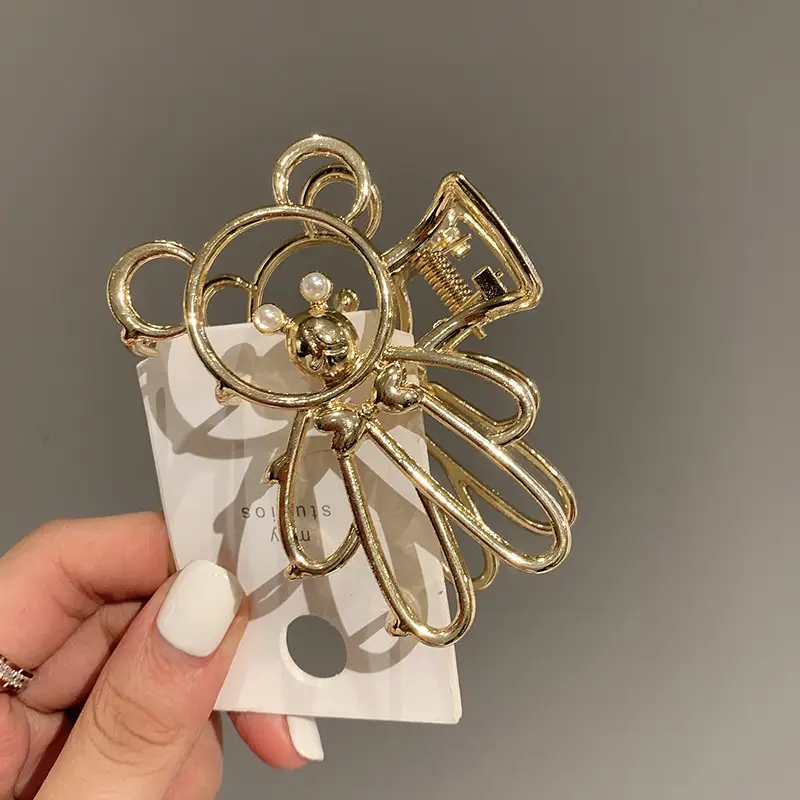 Women's Large Shark Clip Hair Clip Brown - Image 44