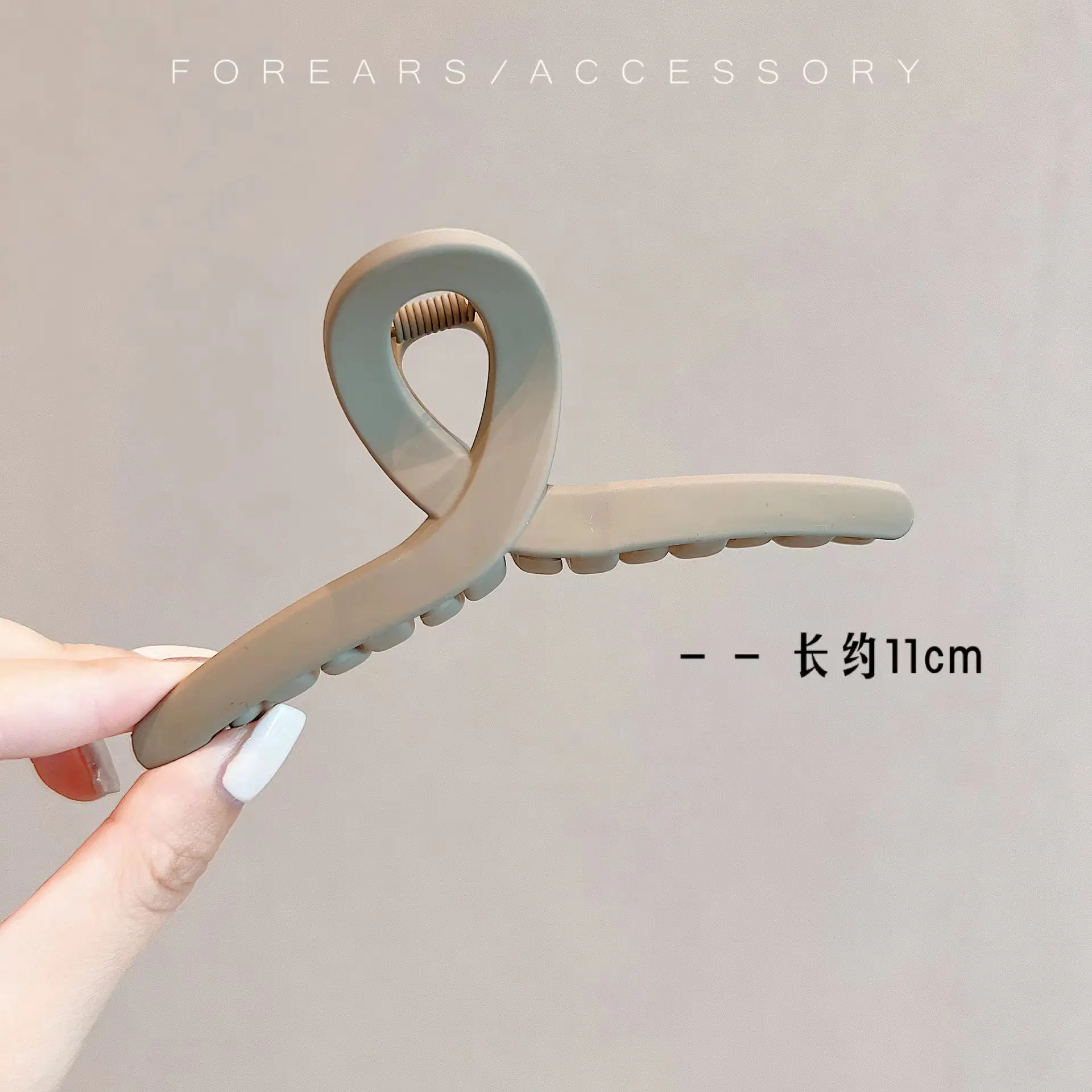 Women's Large Shark Clip Hair Clip Brown - Image 66