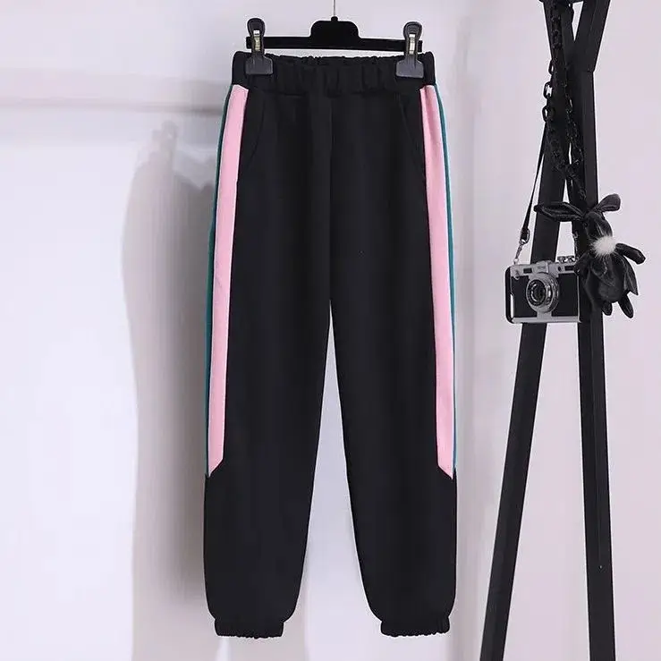 Girls Pink Teal Zipper Hoodie Sweatshirt Set Large - Image 4