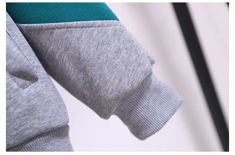 Girls Pink Teal Zipper Hoodie Sweatshirt Set Large — feature 10