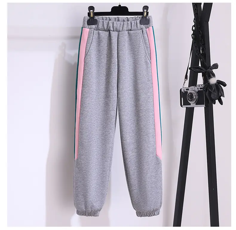 Girls Pink Teal Zipper Hoodie Sweatshirt Set Large — feature 12