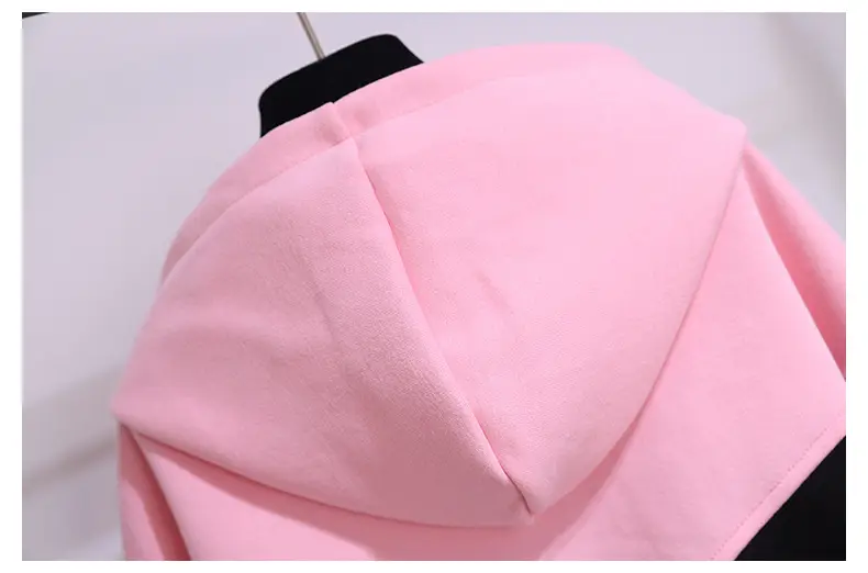 Girls Pink Teal Zipper Hoodie Sweatshirt Set Large — feature 23