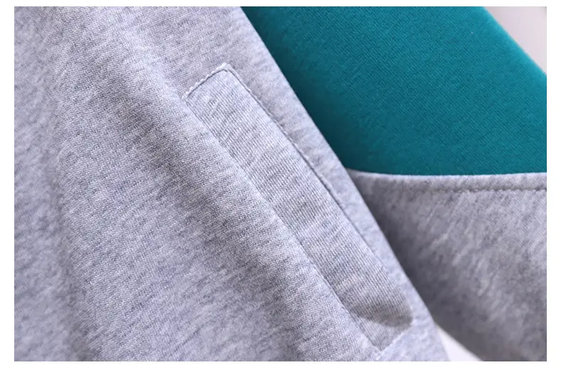 Girls Pink Teal Zipper Hoodie Sweatshirt Set Large — feature 9