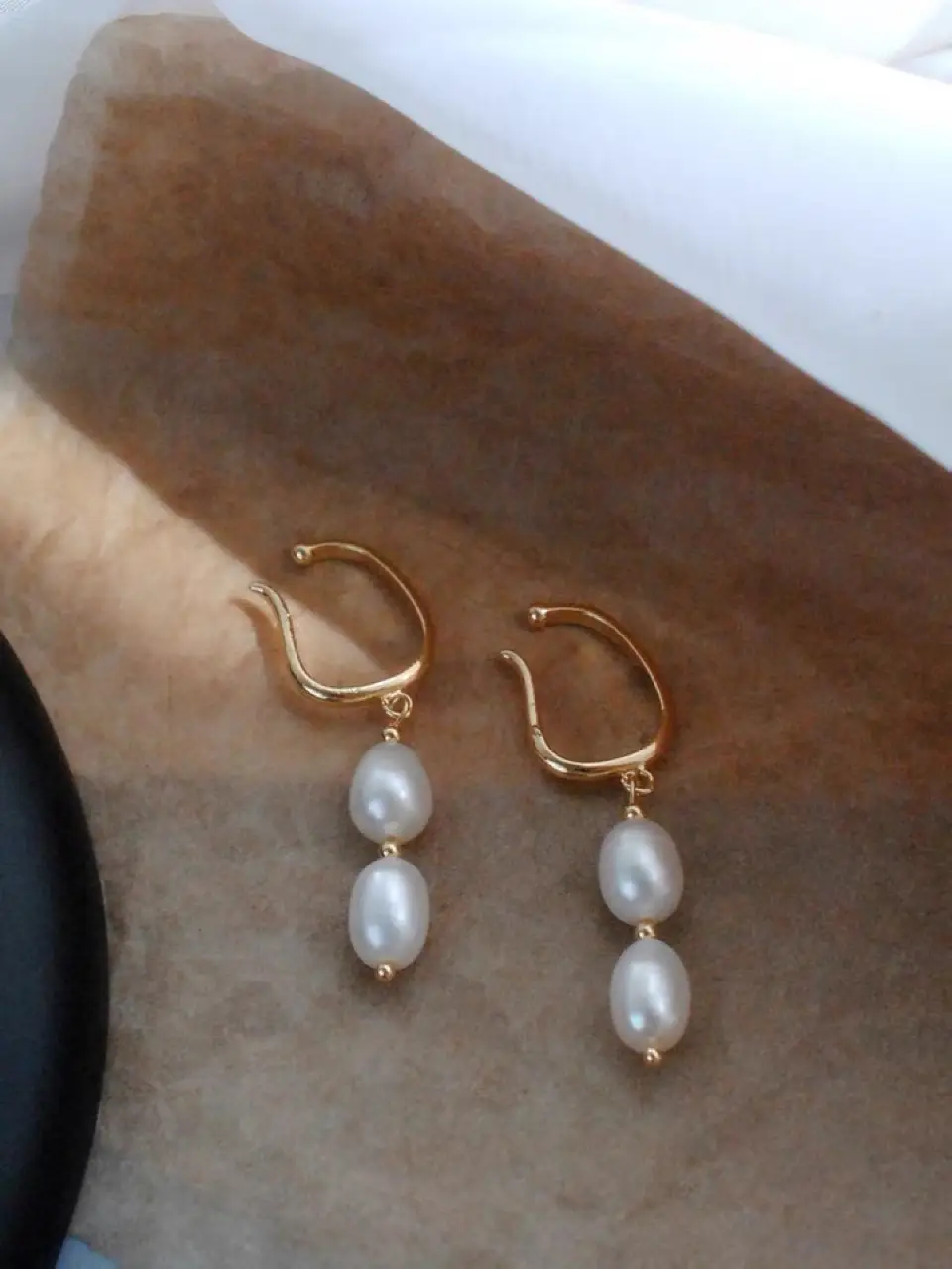 Natural Freshwater Pearl Earrings for Women 14K Gold — feature 10