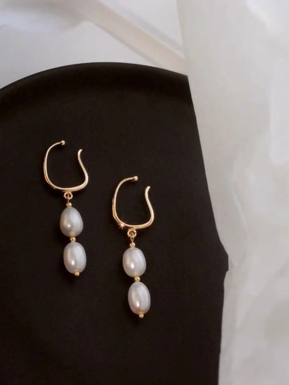 Natural Freshwater Pearl Earrings for Women 14K Gold — feature 8