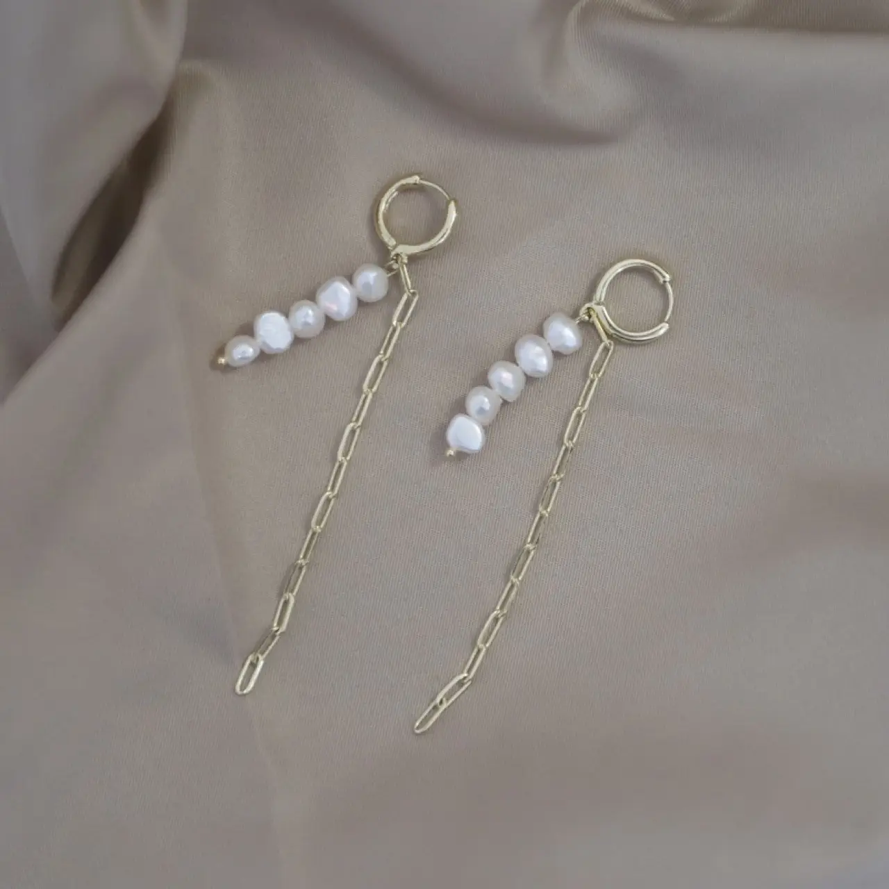 Women's Sterling Silver Pearl Tassel Earrings — feature 7