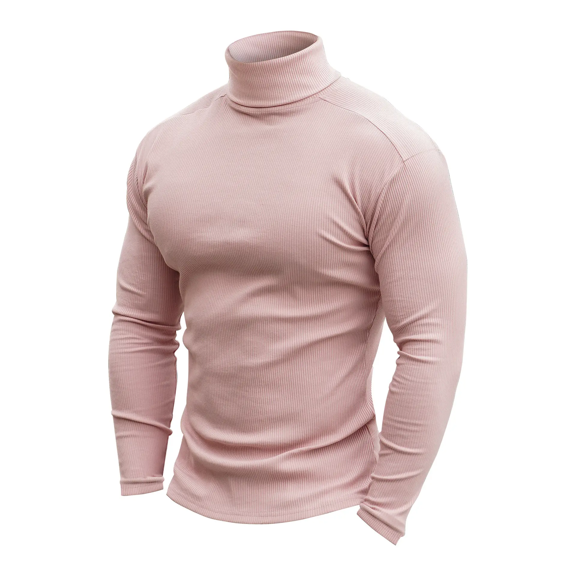Men's 2022 Long Sleeve Turtleneck Sweater White