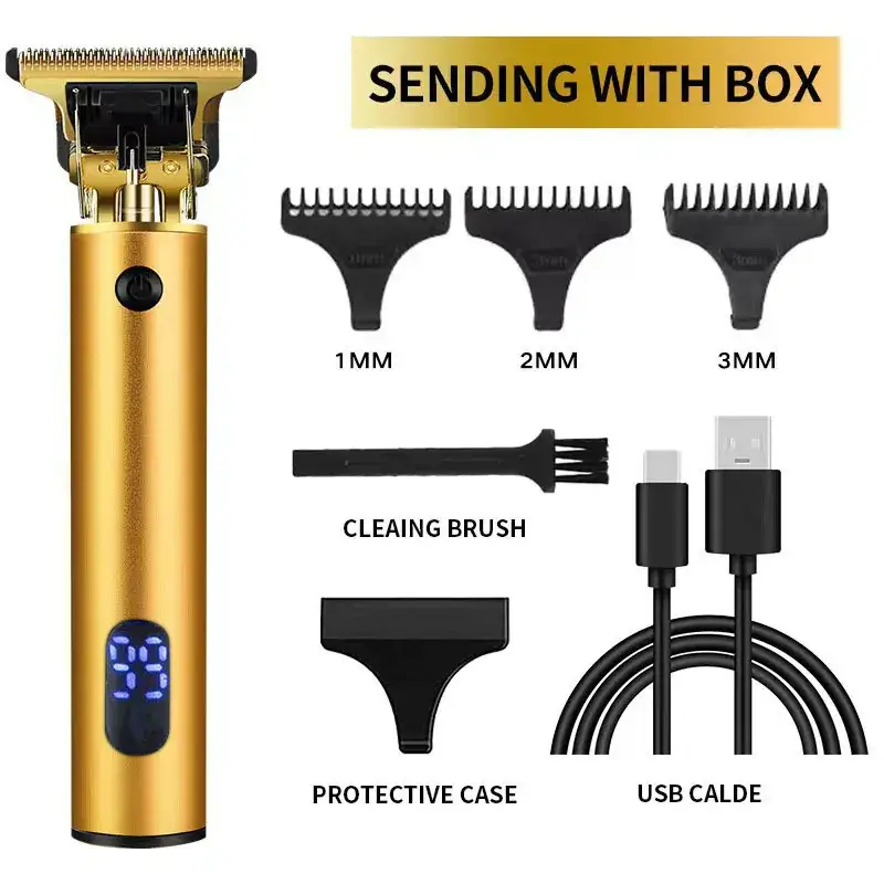 T9 Salon Hair Clipper with 4 Blades & Cleaning Brush - Image 3